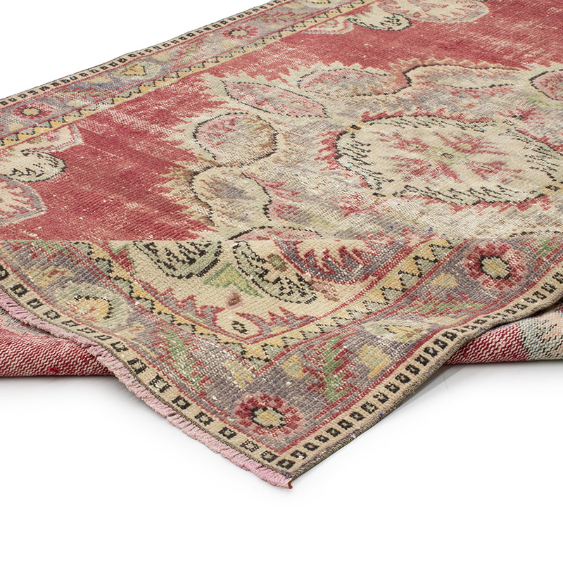 Alfombra Vintage Turca Anudada a Mano - 165 cm x 267 cm - K0090849