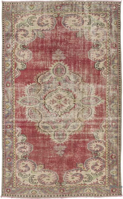 Vintage Turkish Hand-Knotted Rug - 5' 5" x 8' 9" (65" x 105")