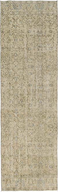 Vintage Turkish Hand-Knotted Runner - 3' 1" x 10'  (37" x 120")