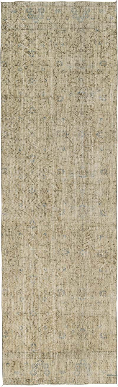 Vintage Turkish Hand-Knotted Runner - 3' 1" x 10'  (37" x 120")