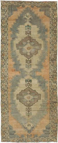 Vintage Turkish Hand-Knotted Runner - 4' 11" x 11' 9" (59" x 141")