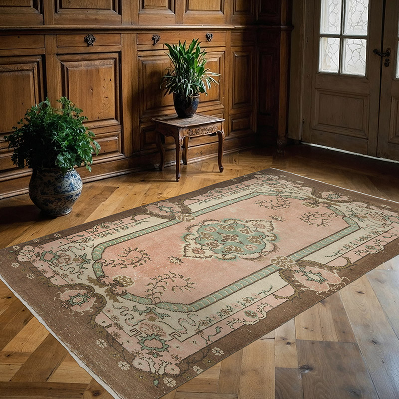Vintage Turkish Hand-Knotted Rug - 5' 4" x 8' 4" (64" x 100") - K0090855