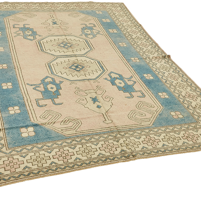 Vintage Turkish Hand-Knotted Rug - 6'  x 8' 4" (72" x 100") - K0090861