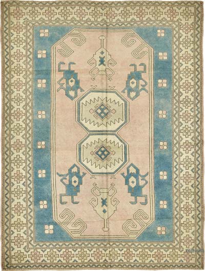 Vintage Turkish Hand-Knotted Rug - 6'  x 8' 4" (72" x 100")