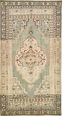 Vintage Turkish Hand-Knotted Rug - 6' 6
