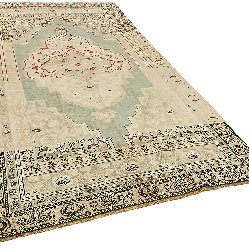 Vintage Turkish Hand-Knotted Rug - 5' 8" x 10' 5" (68" x 125") - K0090863