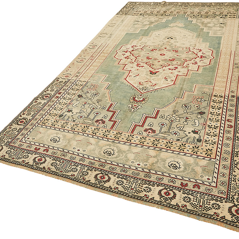 Vintage Turkish Hand-Knotted Rug - 5' 8" x 10' 5" (68" x 125") - K0090863