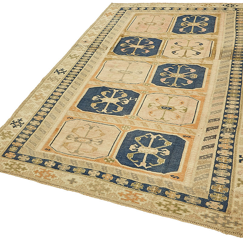 Vintage Turkish Hand-Knotted Rug - 5' 6" x 8' 2" (66" x 98") - K0090867
