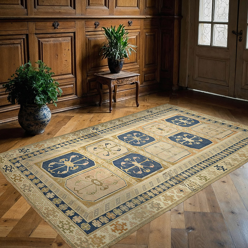 Vintage Turkish Hand-Knotted Rug - 5' 6" x 8' 2" (66" x 98") - K0090867