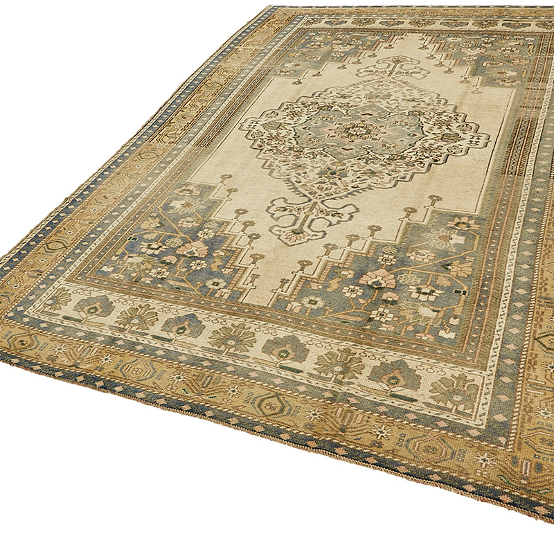 El Dokuma Vintage Halı - 197 cm x 298 cm - K0090868