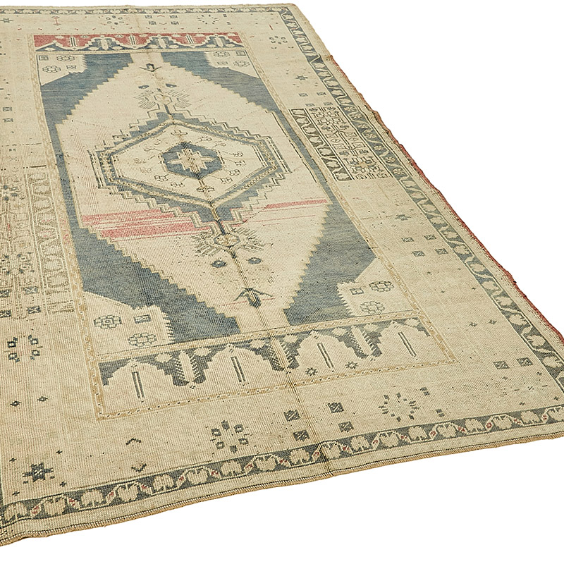 Vintage Turkish Hand-Knotted Rug - 4' 9" x 8' 1" (57" x 97") - K0090872