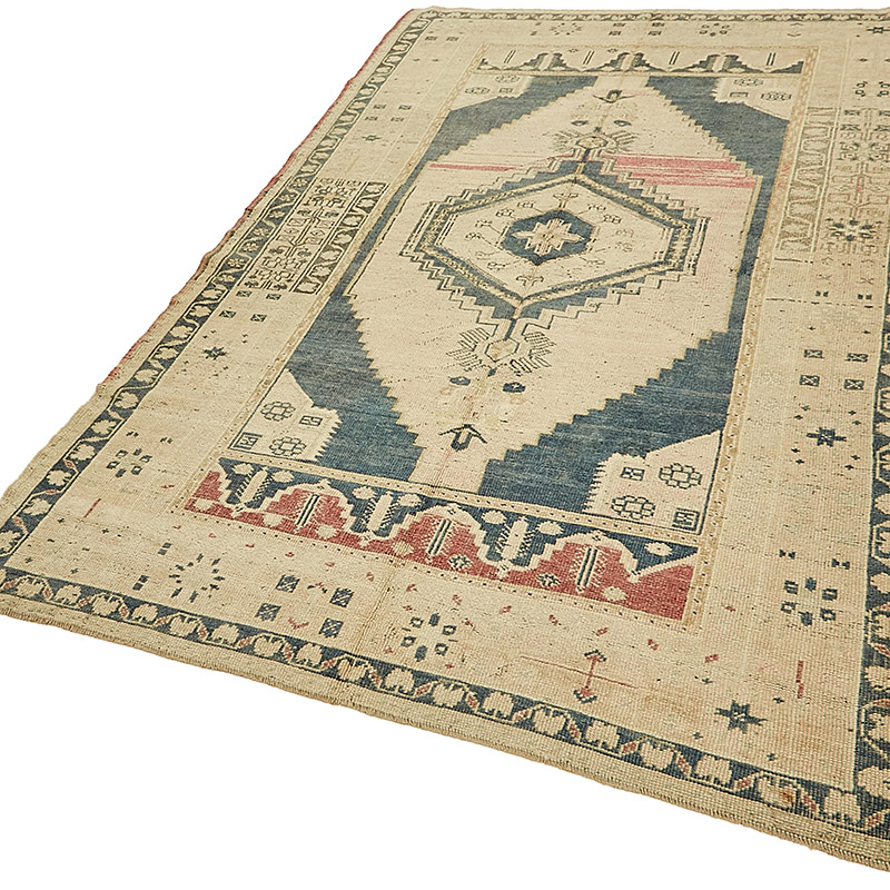 Vintage Turkish Hand-Knotted Rug - 4' 9" x 8' 1" (57" x 97") - K0090872
