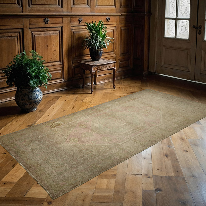 El Dokuma Vintage Halı - 126 cm x 260 cm - K0090880