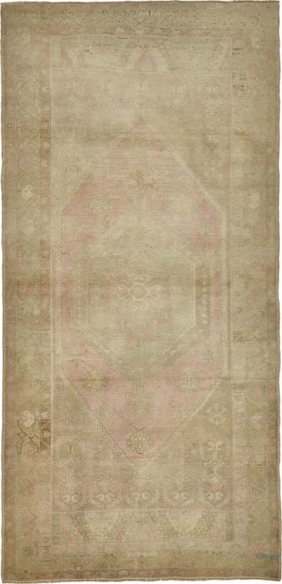 El Dokuma Vintage Halı - 126 cm x 260 cm