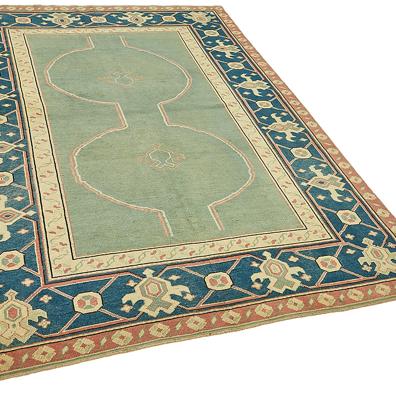 Alfombra Vintage Turca Anudada a Mano - 151 cm x 242 cm - K0090881