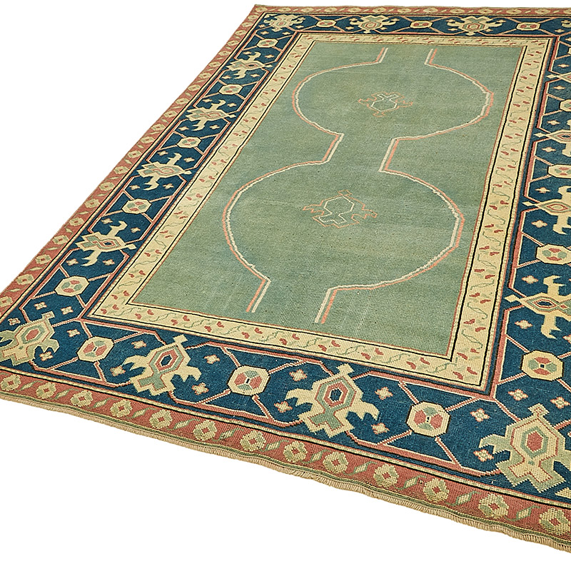 Alfombra Vintage Turca Anudada a Mano - 151 cm x 242 cm - K0090881