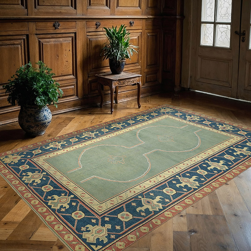 Alfombra Vintage Turca Anudada a Mano - 151 cm x 242 cm - K0090881