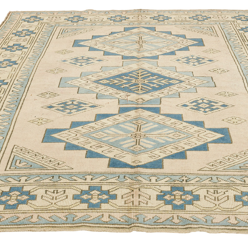 Vintage Turkish Hand-Knotted Rug - 5' 9" x 7' 3" (69" x 87") - K0090886