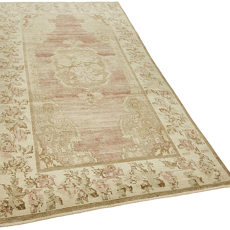 Alfombra Vintage Turca Anudada a Mano - 142 cm x 255 cm - K0090889