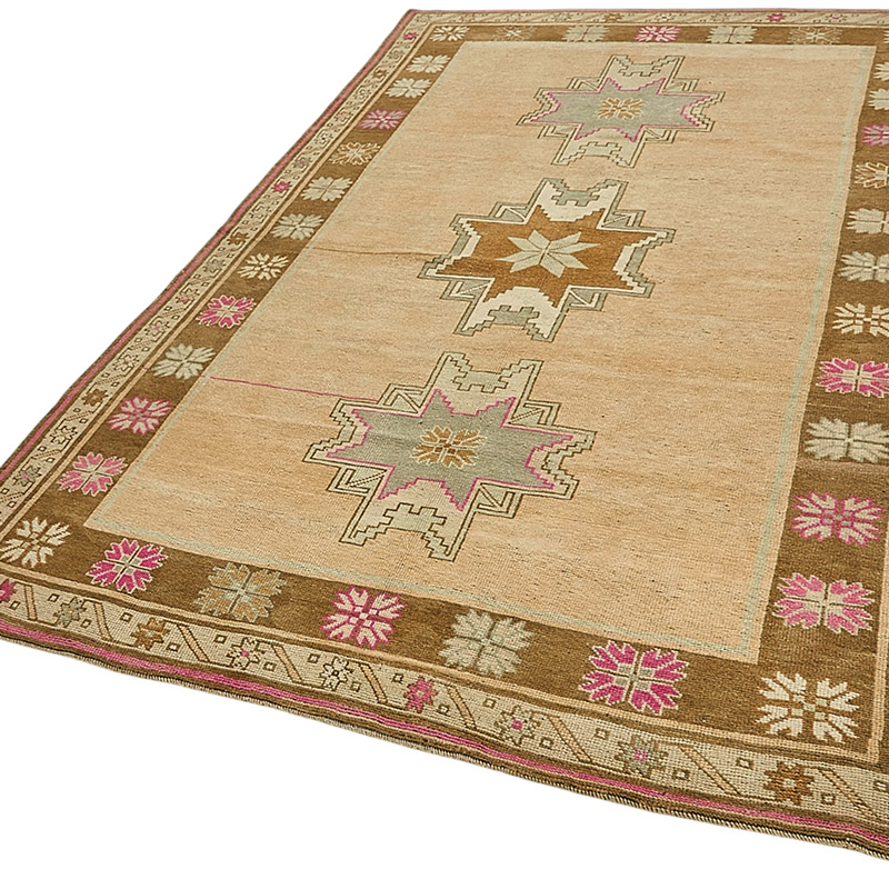 Vintage Turkish Hand-Knotted Rug - 5' 6" x 8' 7" (66" x 103") - K0090890