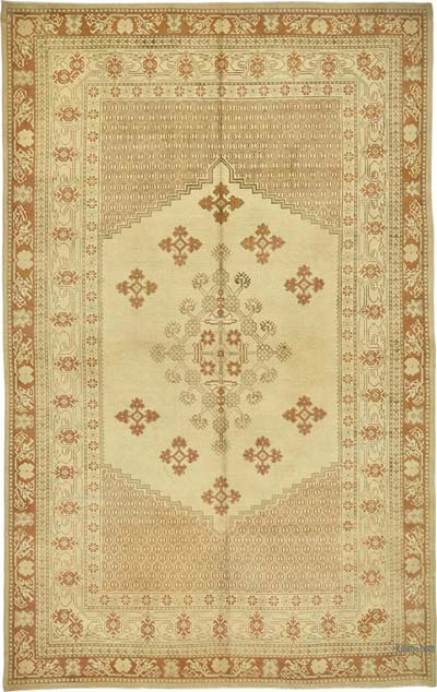 Vintage Turkish Hand-Knotted Rug - 6' 5" x 10' 1" (77" x 121")
