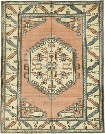 El Dokuma Vintage Halı - 193 cm x 244 cm