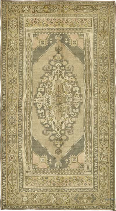 Vintage Turkish Hand-Knotted Rug - 5' 1" x 9' 1" (61" x 109")