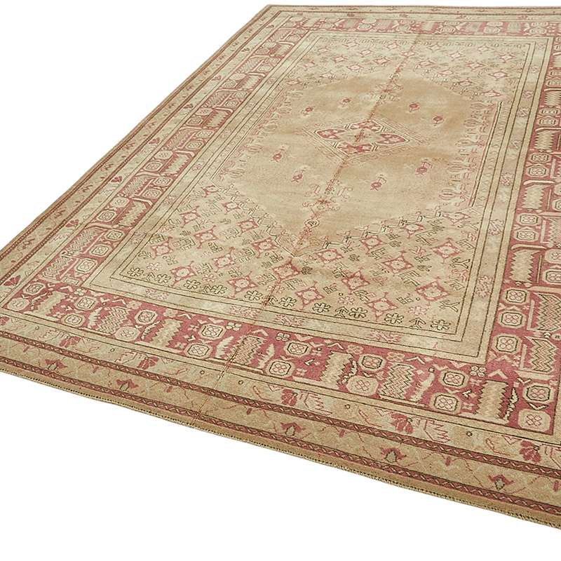 Alfombra Vintage Turca Anudada a Mano - 210 cm x 324 cm - K0090906
