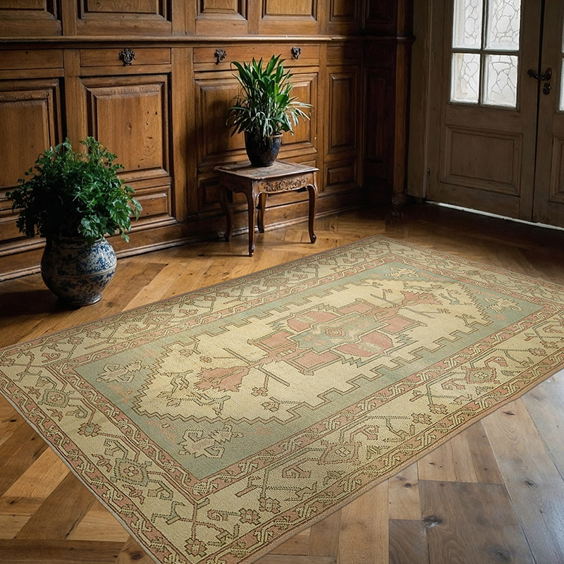 Alfombra Vintage Turca Anudada a Mano - 168 cm x 250 cm - K0090910