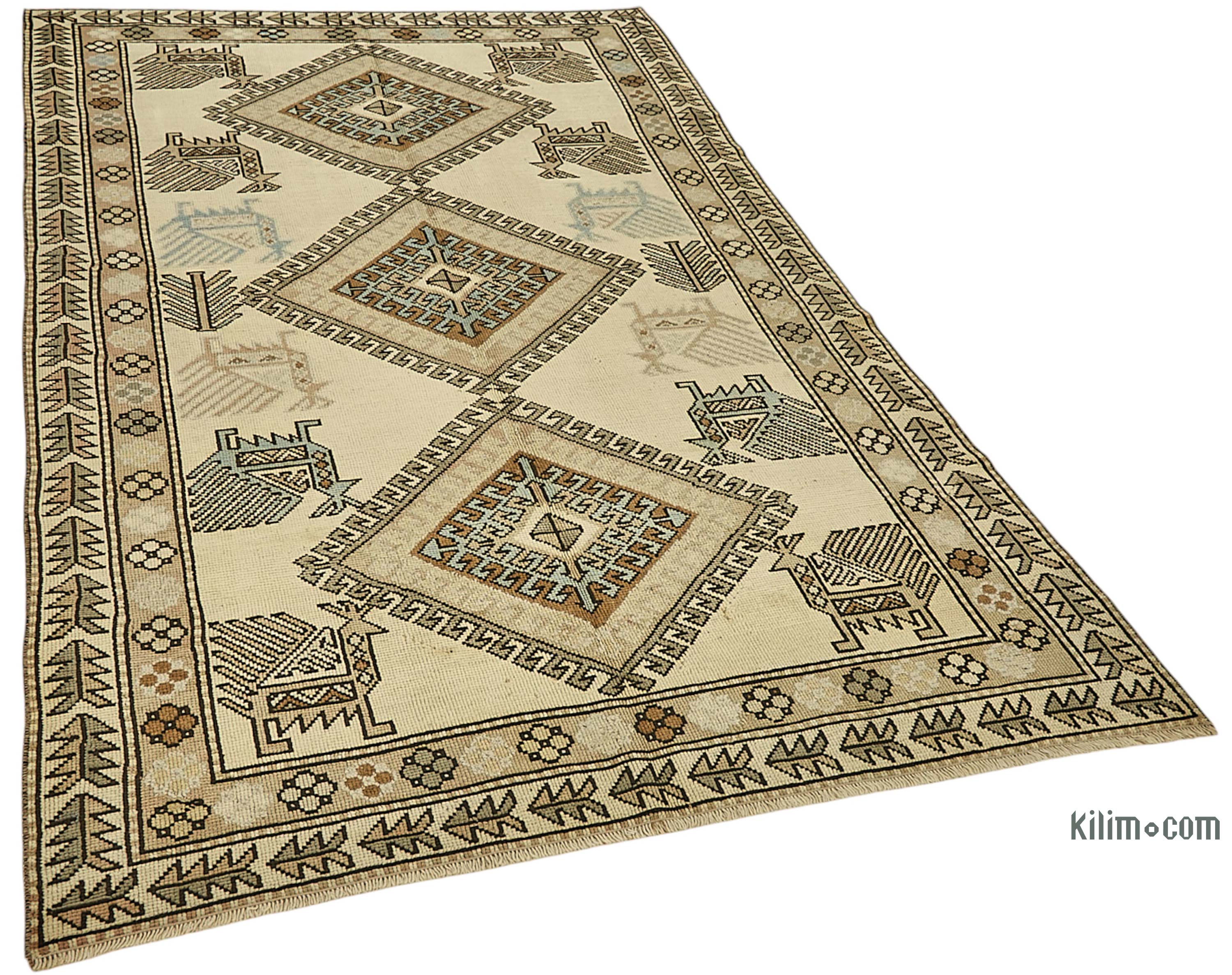 114×57 “DIMLY LIT-S” ViNTAGE TURKiSH RUG VintageTurkishRugNo.