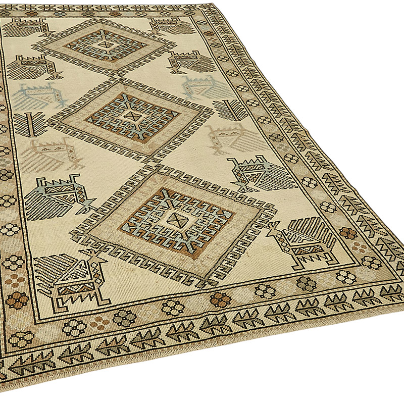 El Dokuma Vintage Halı - 154 cm x 247 cm - K0090914