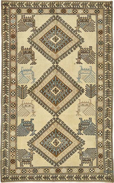 El Dokuma Vintage Halı - 154 cm x 247 cm