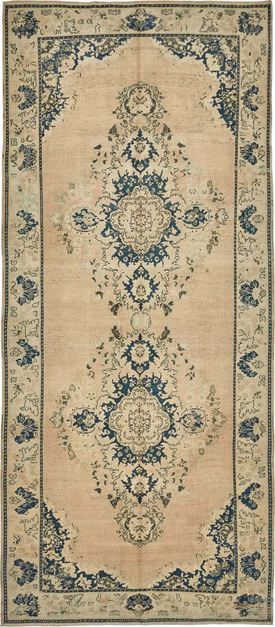 Vintage Turkish Hand-Knotted Rug - 5' 5" x 12' 4" (65" x 148")