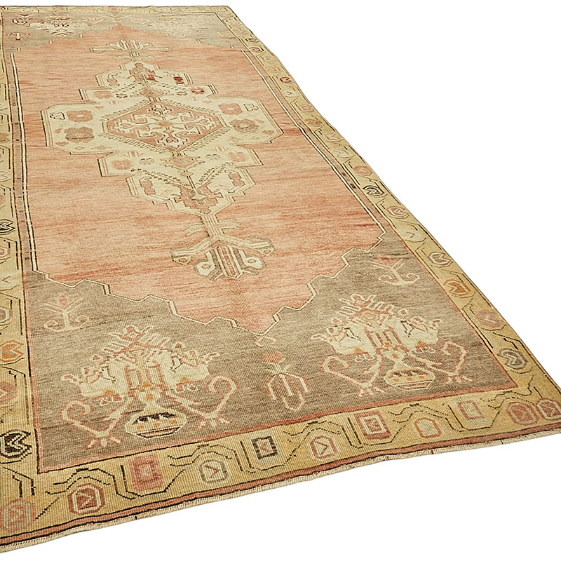 Alfombra Vintage Turca Anudada a Mano - 150 cm x 338 cm - K0090918