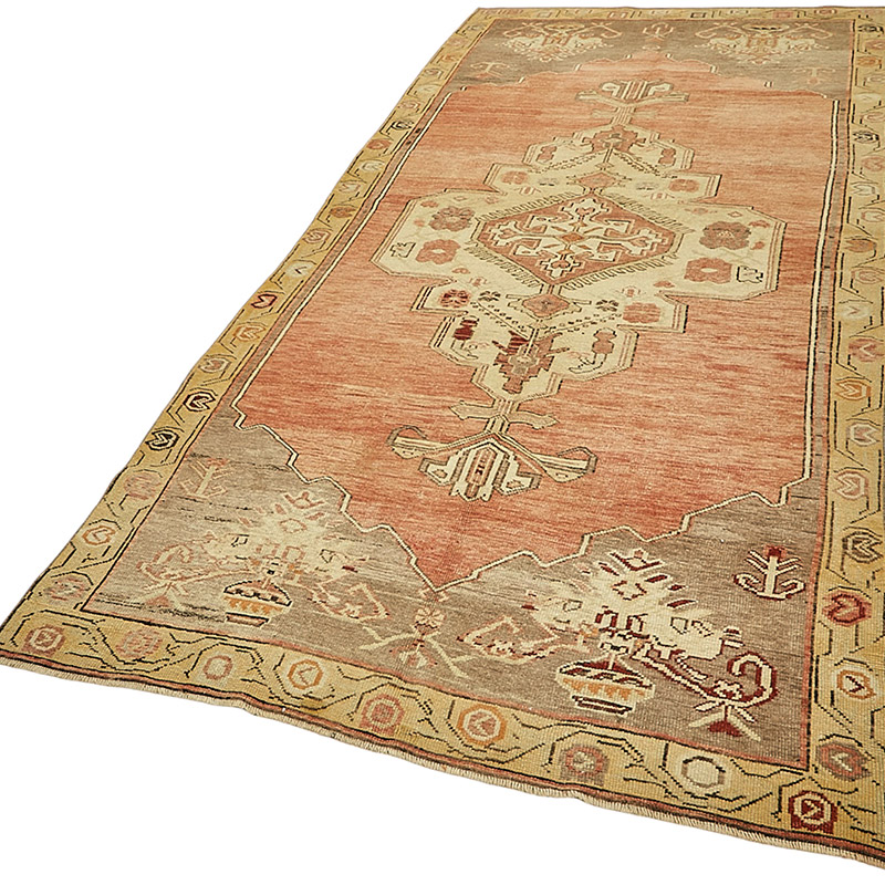 Alfombra Vintage Turca Anudada a Mano - 150 cm x 338 cm - K0090918