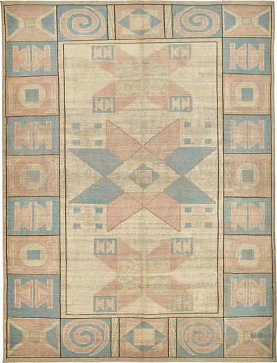 Vintage Turkish Hand-Knotted Rug - 6' 2" x 8'  (74" x 96")