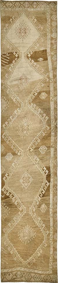 Vintage Turkish Hand-Knotted Runner - 2' 6" x 12' 1" (30" x 145")