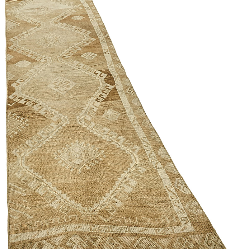 Vintage Turkish Hand-Knotted Runner - 2' 6" x 12' 1" (30" x 145") - K0090926