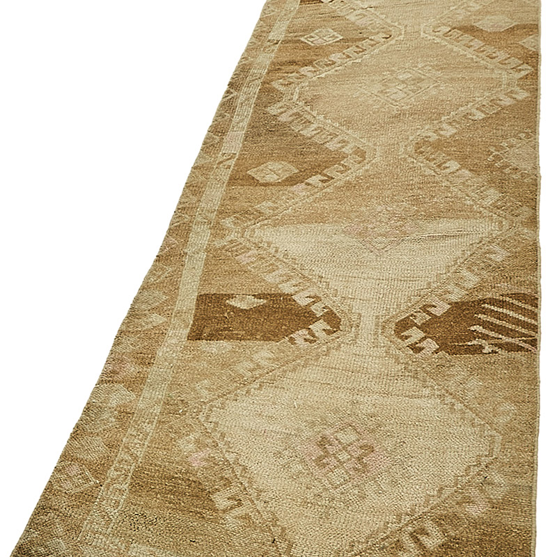 Vintage Turkish Hand-Knotted Runner - 2' 6" x 12' 1" (30" x 145") - K0090926