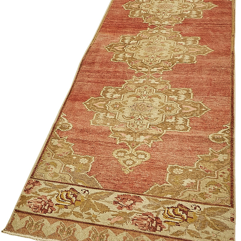 Vintage Turkish Hand-Knotted Runner - 2' 8" x 10' 1" (32" x 121") - K0090930