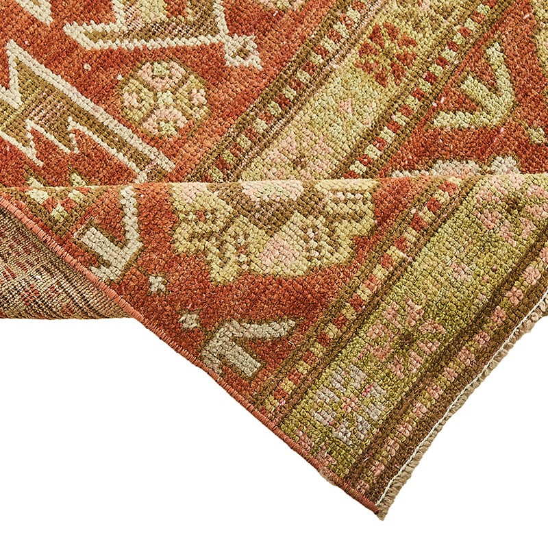 Pasillo Vintage Turco Anudado a Mano - 75 cm x 339 cm - K0090931