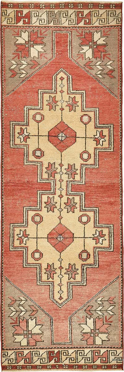 Vintage Turkish Hand-Knotted Runner - 2' 7" x 7' 11" (31" x 95")