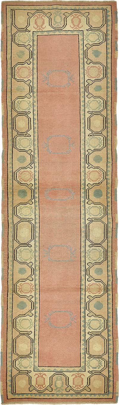 Vintage Turkish Hand-Knotted Runner - 2' 7" x 8' 10" (31" x 106")