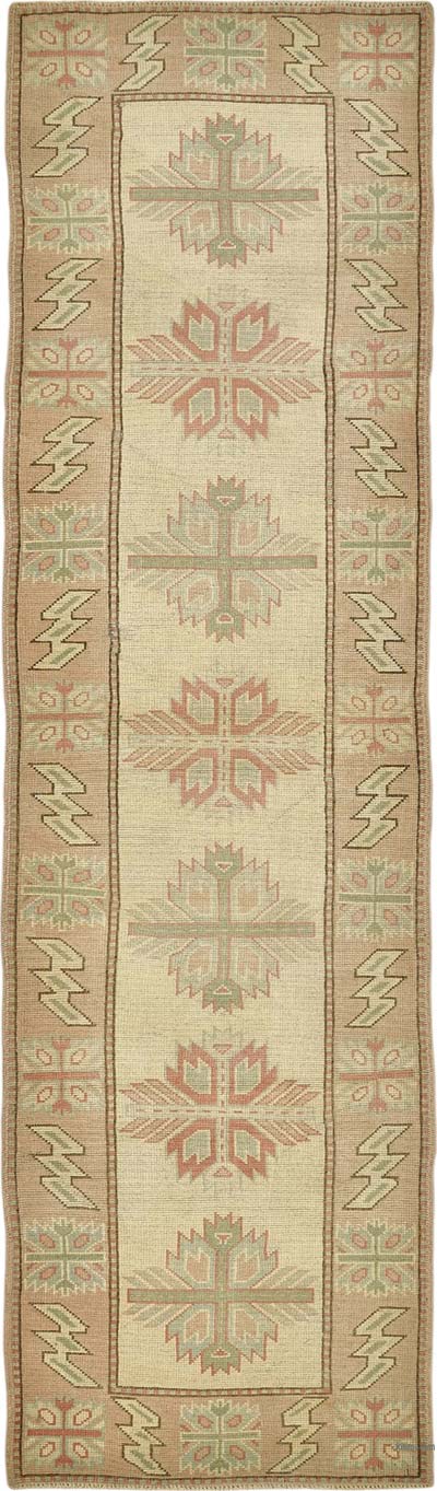Vintage Turkish Hand-Knotted Runner - 2' 10" x 9' 8" (34" x 116")