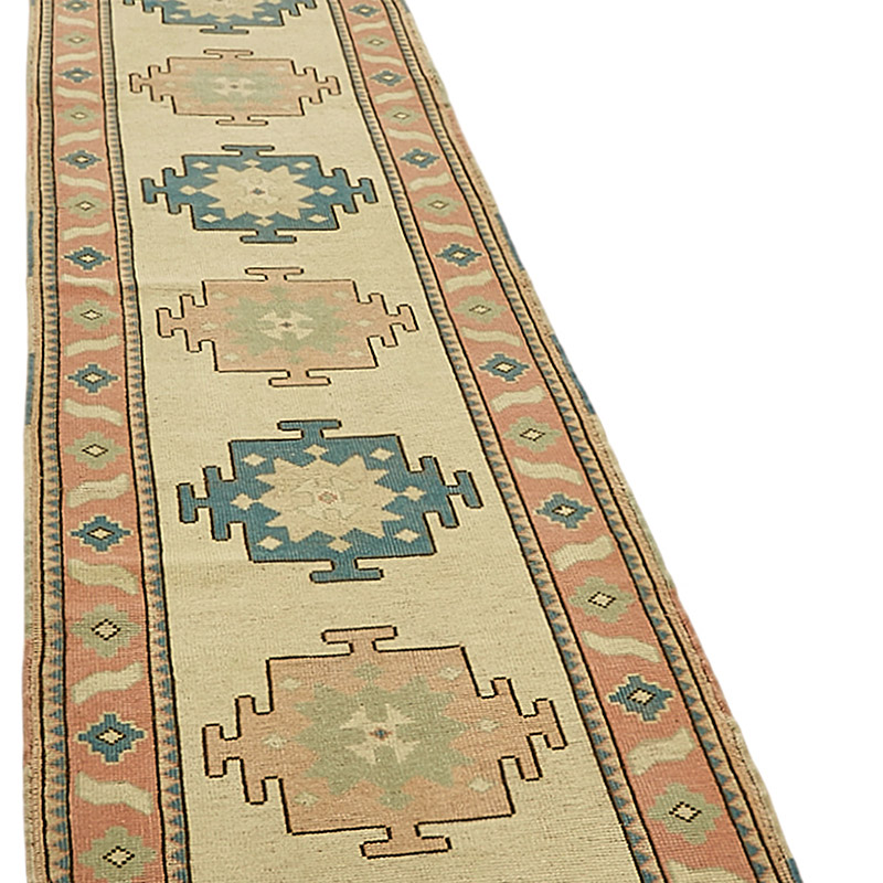 Vintage Turkish Hand-Knotted Runner - 2' 6" x 12' 4" (30" x 148") - K0090942