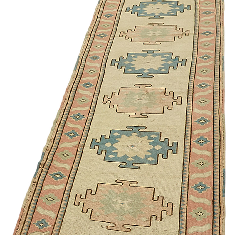 Vintage Turkish Hand-Knotted Runner - 2' 6" x 12' 4" (30" x 148") - K0090942