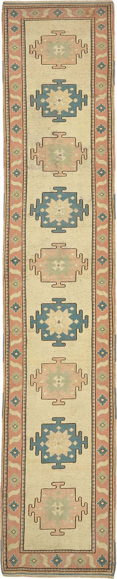 Vintage Turkish Hand-Knotted Runner - 2' 6" x 12' 4" (30" x 148")