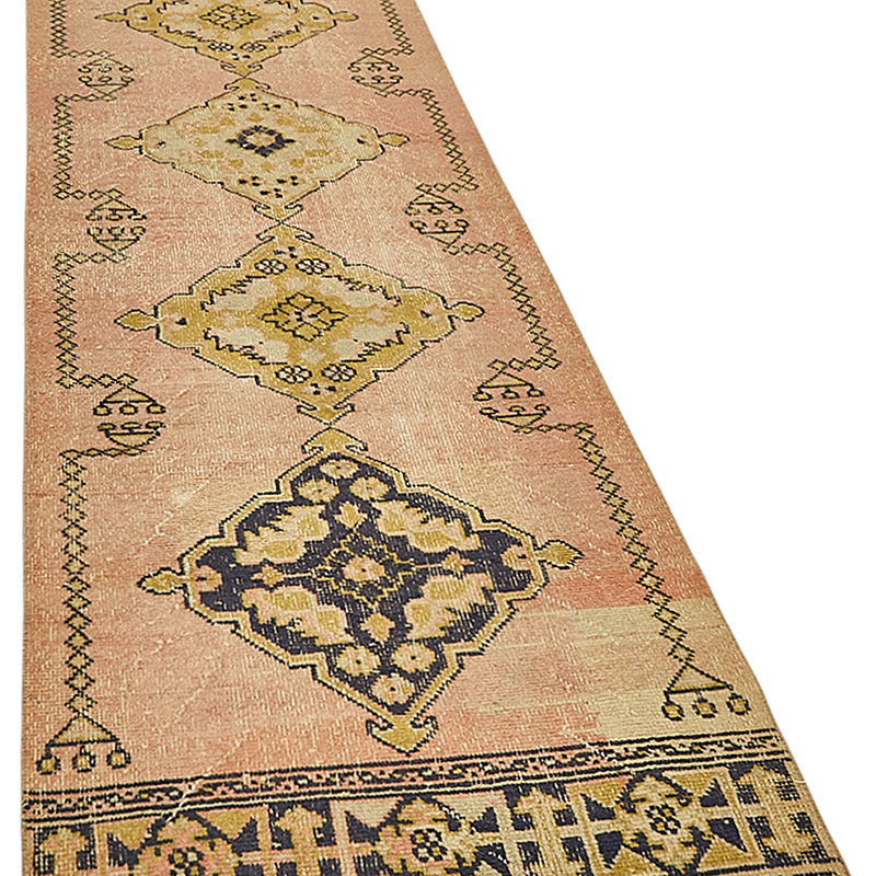 Vintage Turkish Hand-Knotted Runner - 3'  x 12'  (36" x 144") - K0090945