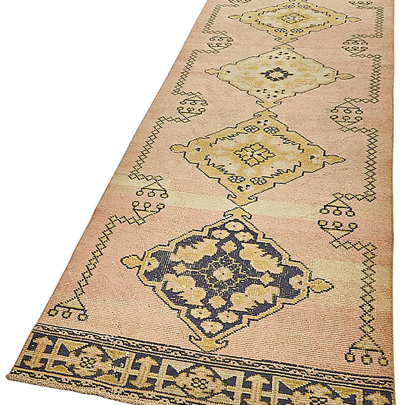 Vintage Turkish Hand-Knotted Runner - 3'  x 12'  (36" x 144") - K0090945