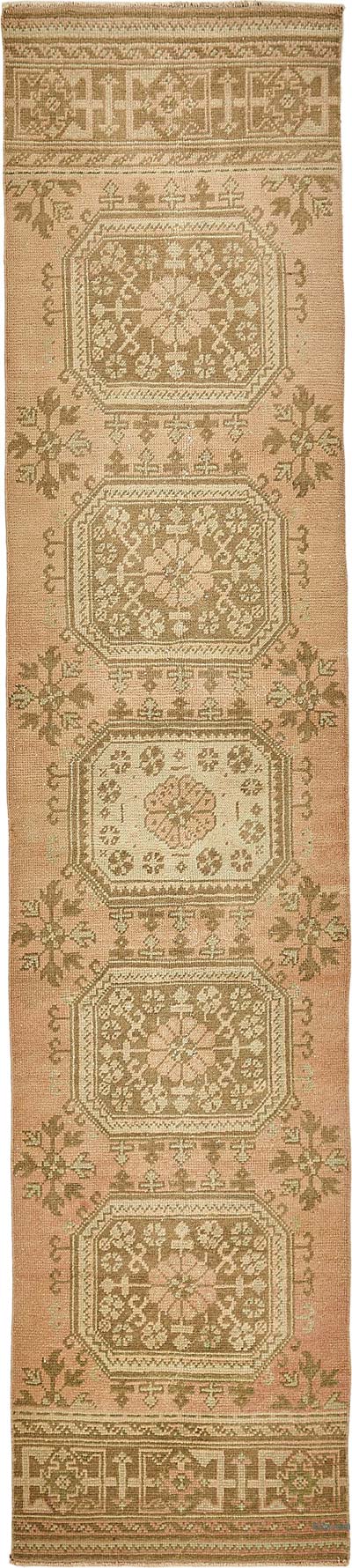 Vintage Turkish Hand-Knotted Runner - 2' 7" x 12'  (31" x 144")